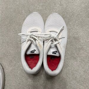 Nike White Mesh Athletic Shoes